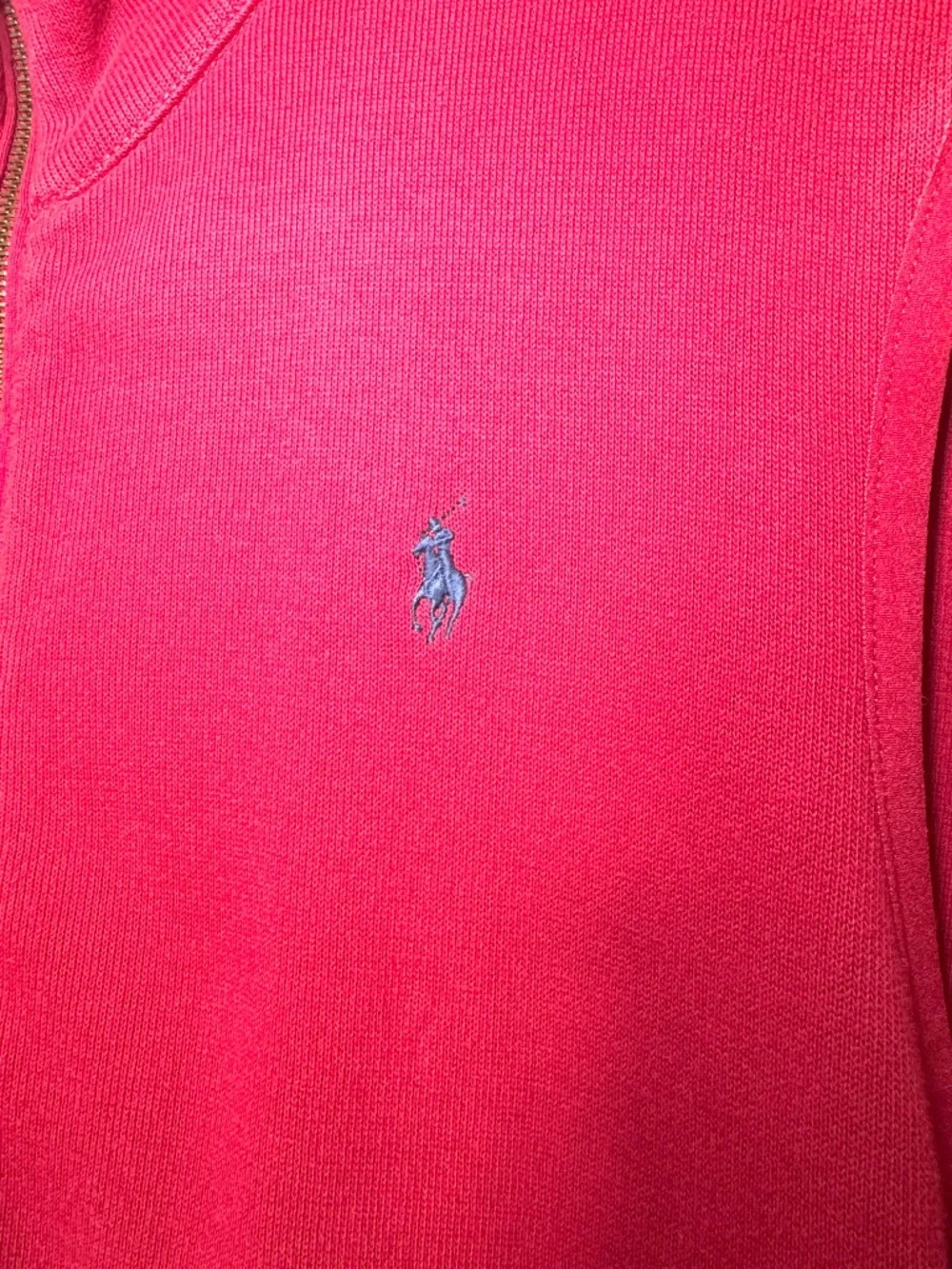 Polo Ralph Lauren Vest Men's XL Red Full Zip Mock Neck Knit Pockets Pony Logo